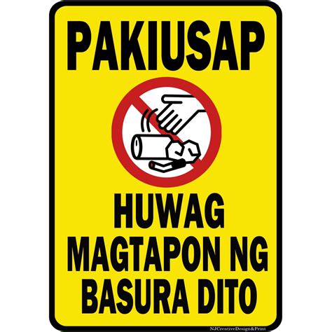 Laminated Bawal Magtapon ng Basura Dito Signage A4.